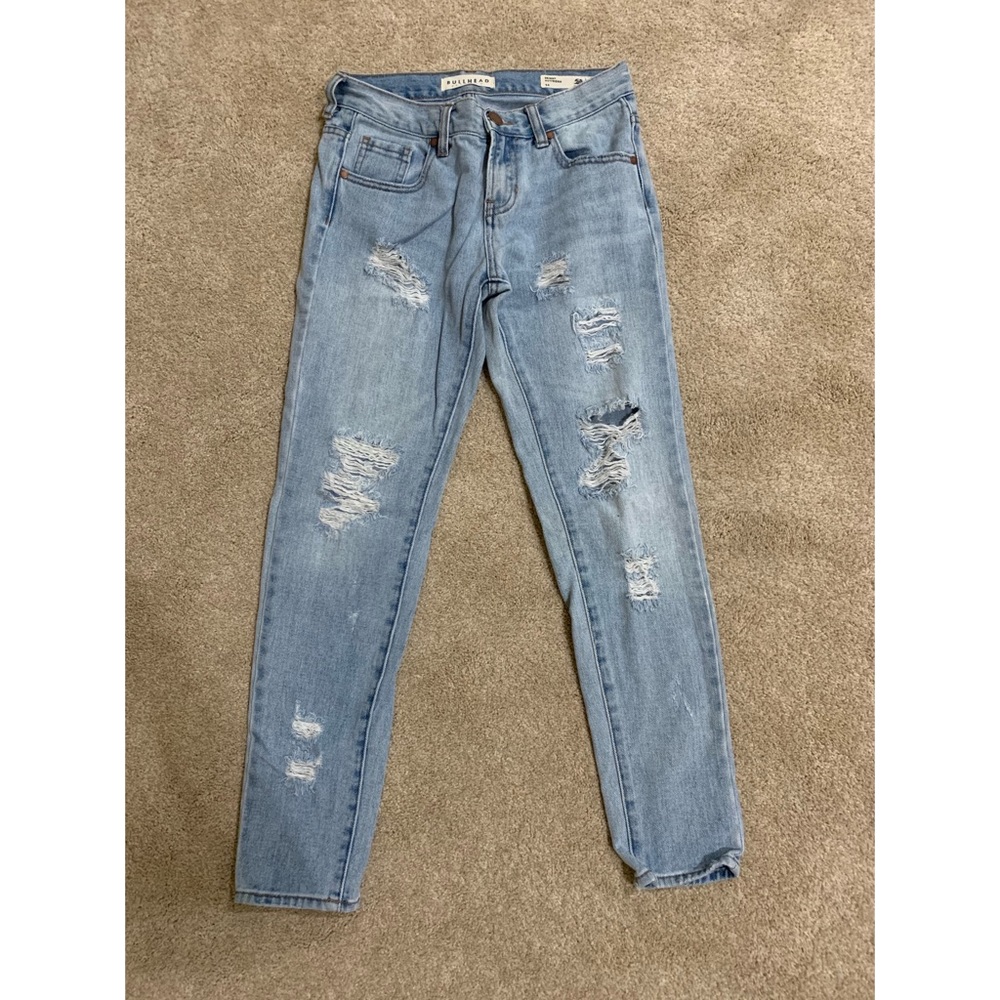 Bullhead Distressed Skinny Boyfriend Jeans